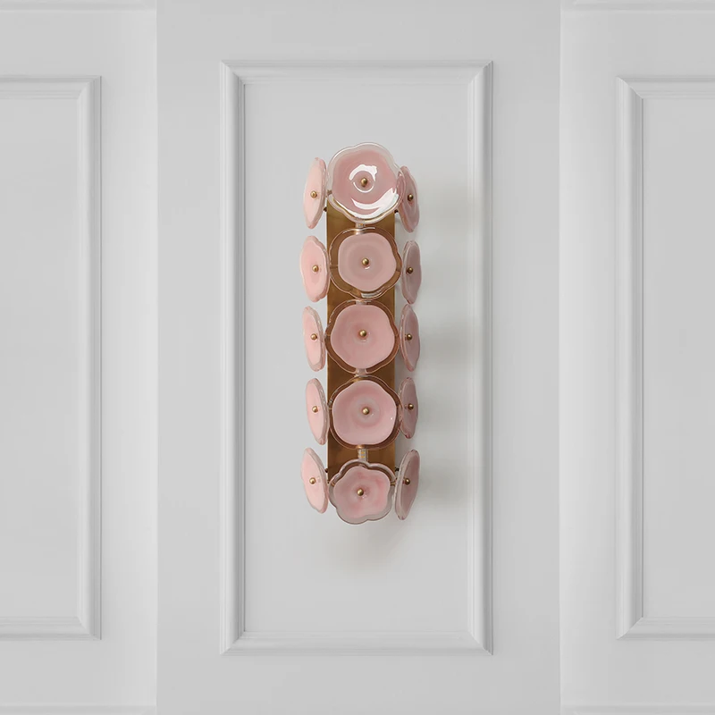American creative flower wall lamp modern simple home living room background wall decorative lamp bedroom bedside lamp