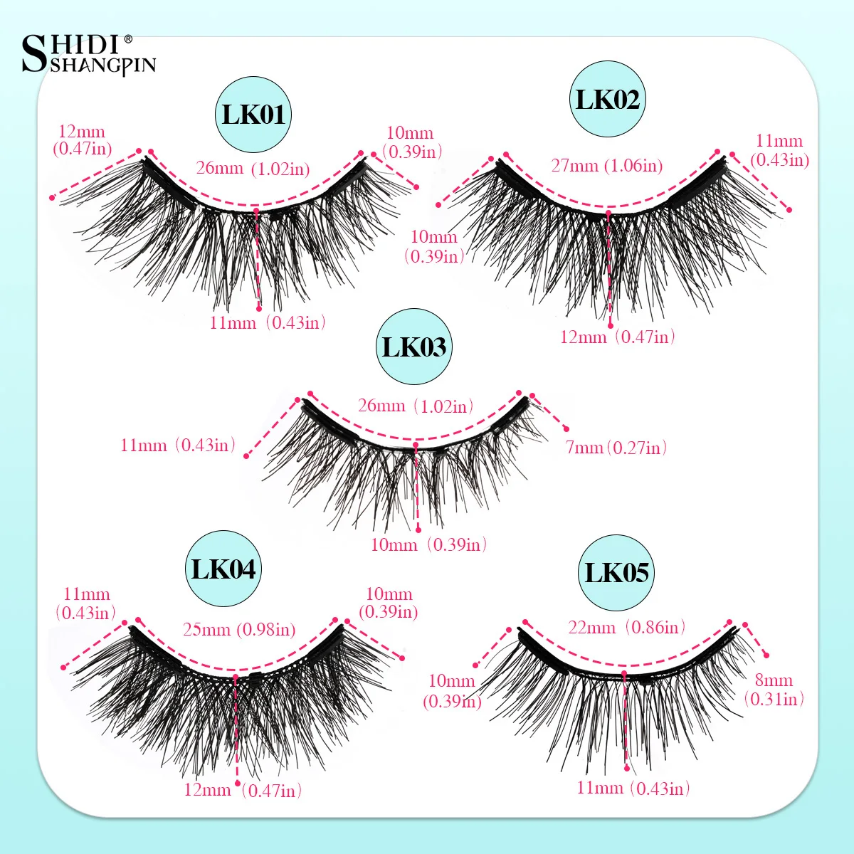 1/2 Pairs Magnetic False Eyelashes Kit Natural Curly Faux Lashes No Glue Needed Magnetic Fake Eyelash with Tweezers Makeup Tool