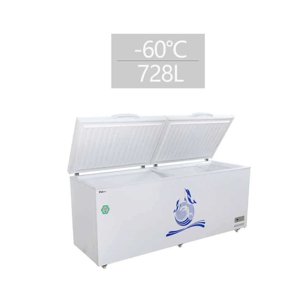 -60 Degree Chest Temperature Ultra Low freezer 728L Top Open commercial Freezer large size Deep Freezer