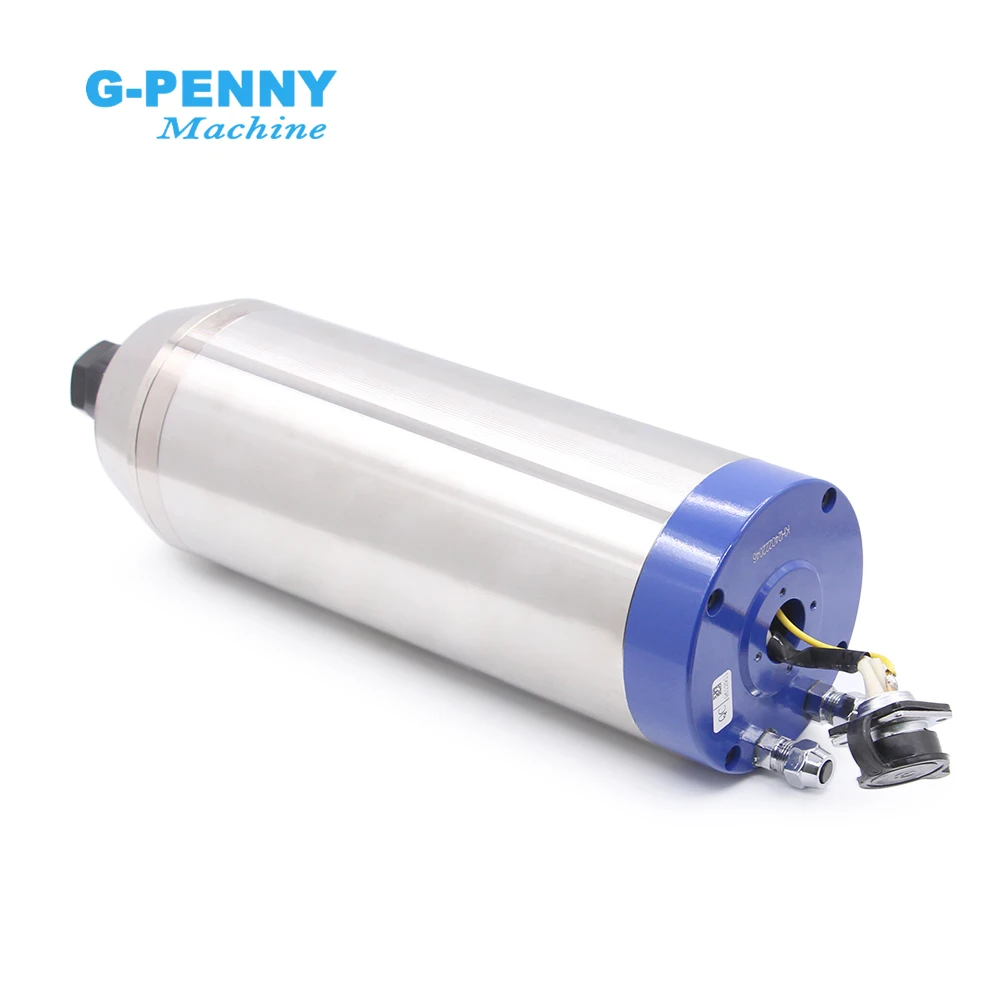 G-Penny 220v/380v 3.7kw ER20 Metal Working Spindle Motor 4000-9000rpm 300hz 4Pole water Cooled for Iron,Stainless steel,Copper