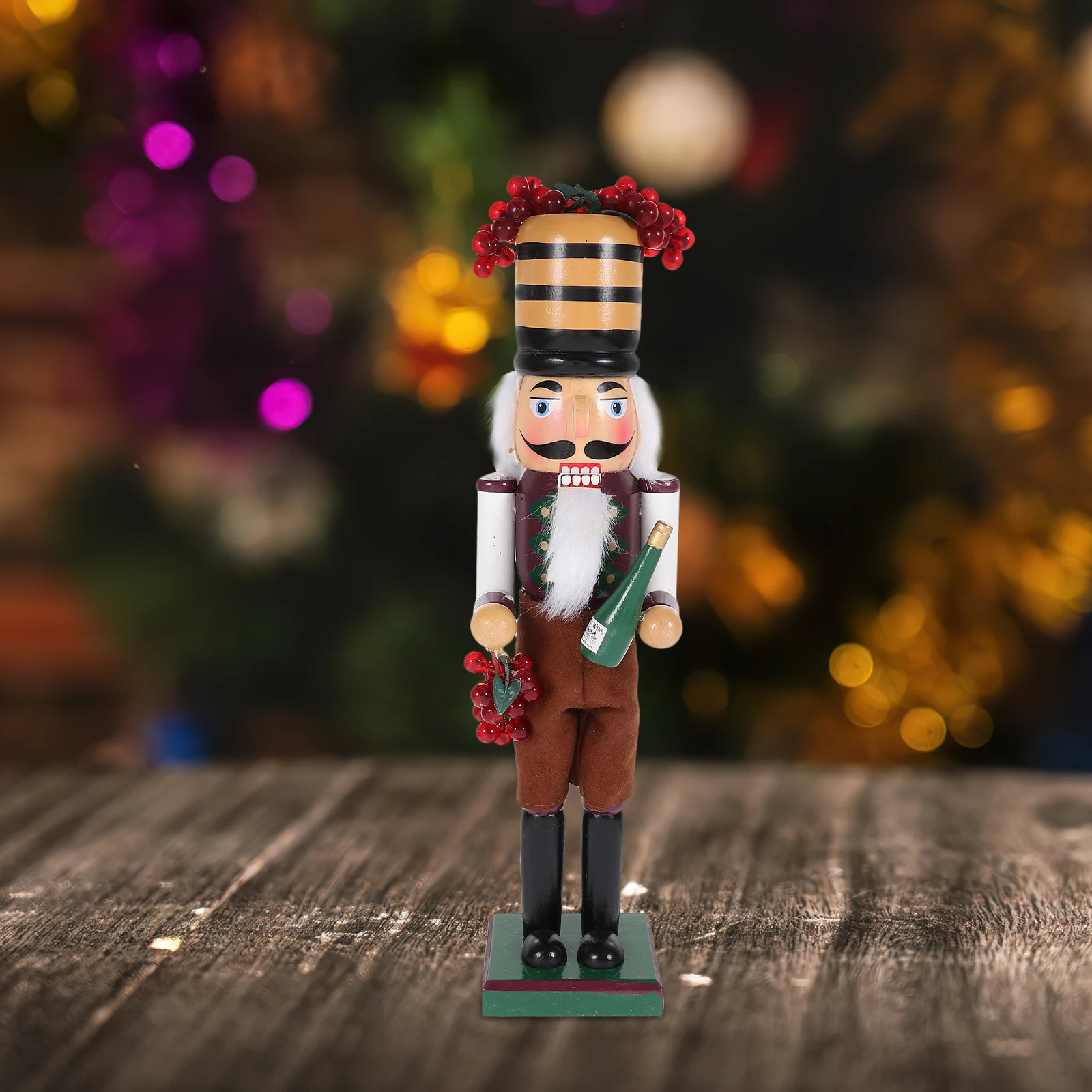 

Ornament Wood Decorations Puppet Figure Christmas Gift Desktop Decor Xmas Small Christmas Nutcrackers Figures Wood Nutcracker