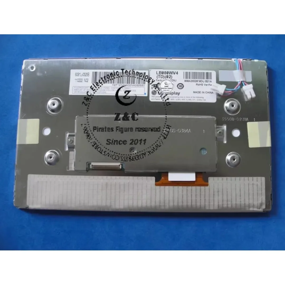 

LB080WV4 LB080WV4(TD)(02) LB080WV4(TD)(04) Совершенно новый оригинальный 8-дюймовый ЖК-дисплей для автомобильного GPS-монитора LG