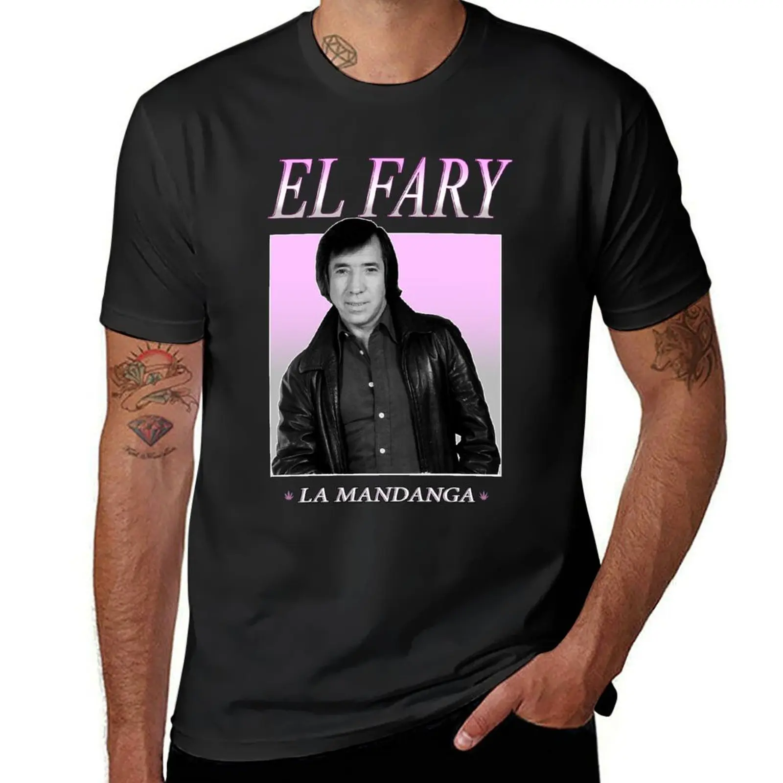 Camiseta Retro El Fary (La Mandanga) para hombre, ropa estética de secado rápido, ropa de anime, camiseta lisa