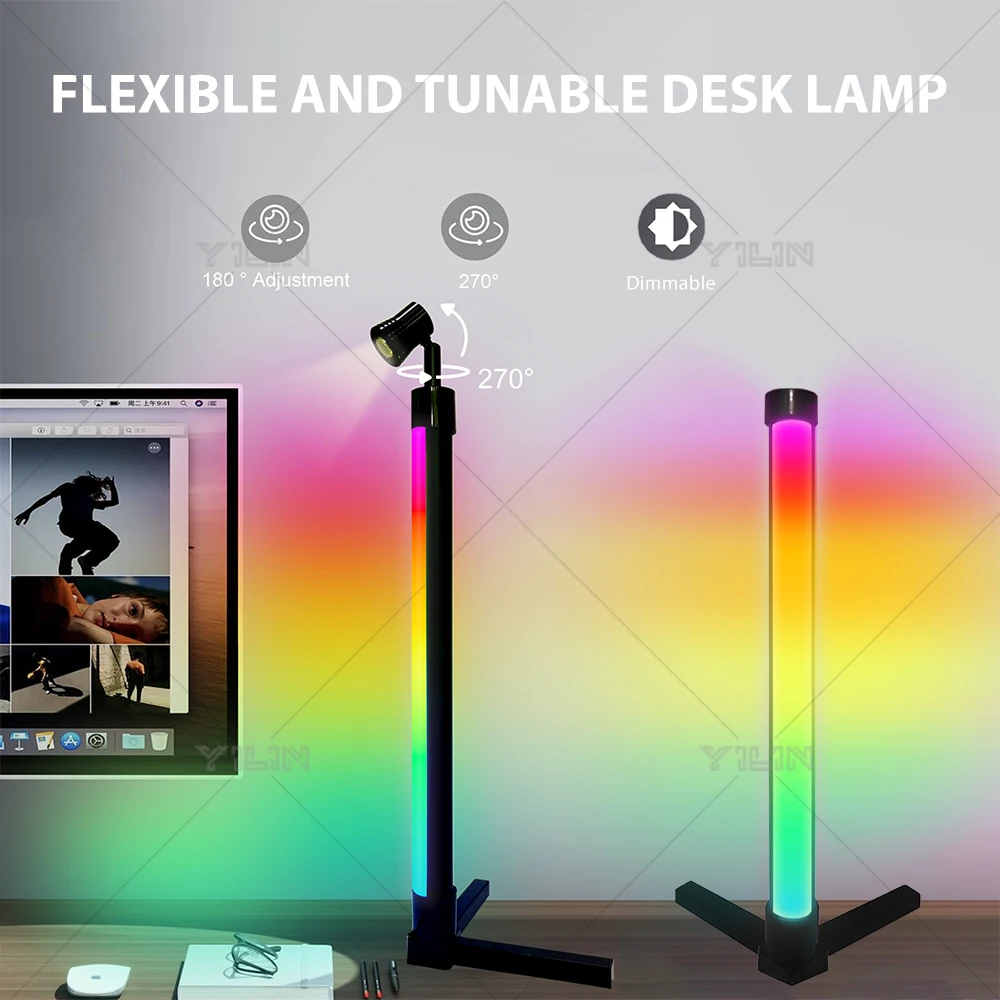 40cm Smart LED Table Lamp APP & Remote Control with Music Sync RGB Dream Color 16 Million Colors Reading Desk Lamp Ambient Light