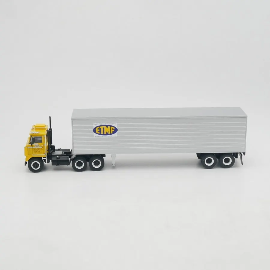 Diecast Ixo 1:43 Scale White 7400 White Flat Head Heavy Truck Trailer Container Truck Alloy Car Model