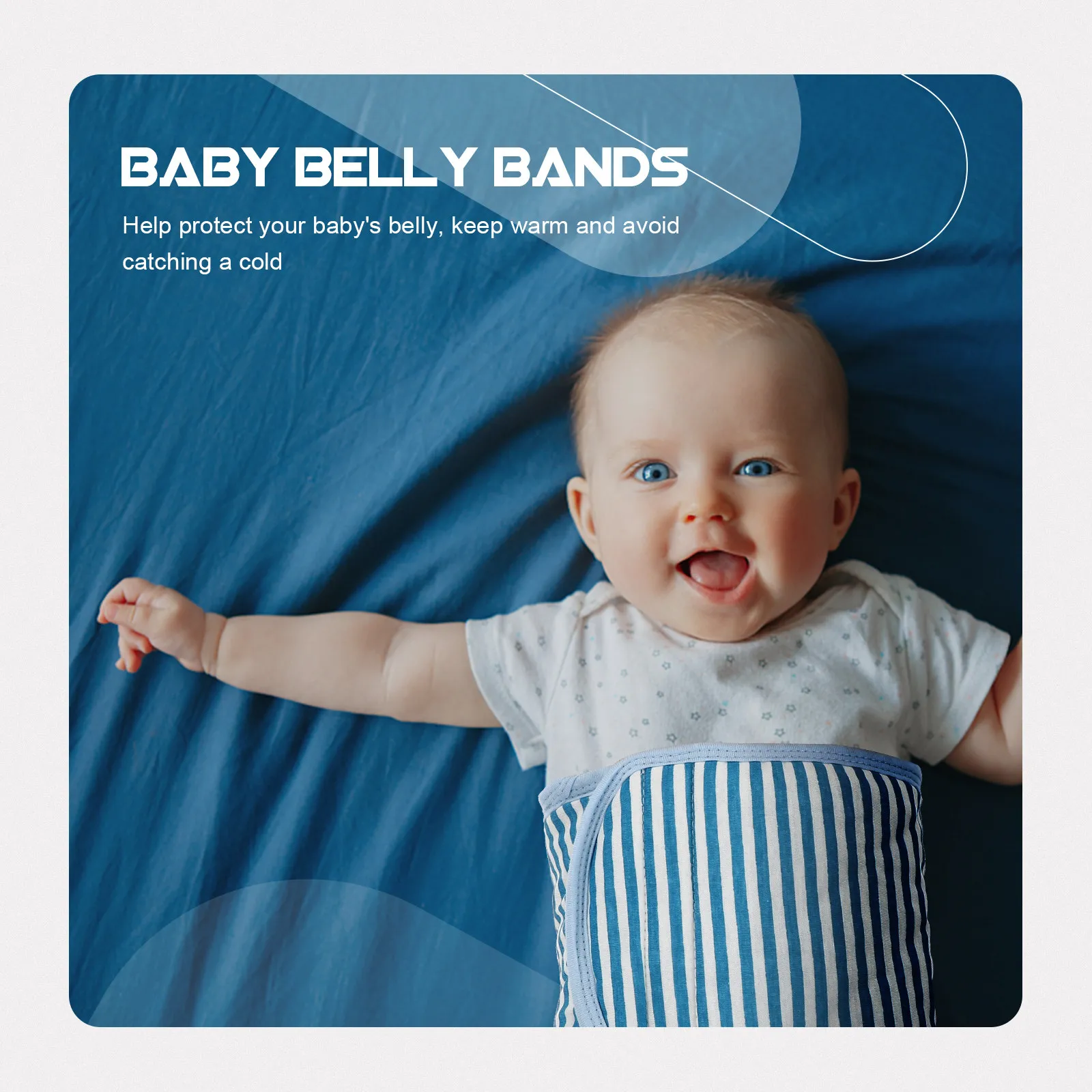 

3Pcs Cotton Baby Belly Bands Newborn Infant Abdominal Warmth Wrap for Colic Prevention Navel Protection Air Conditioned Room Use