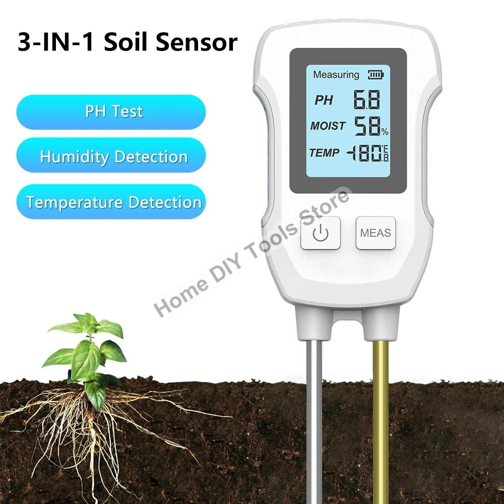 

3 in 1 Soil PH Value Ambient Temperature Humidity Test Meter Potted Plant Measuring Instrument Plant Cultivation Gardening Tools