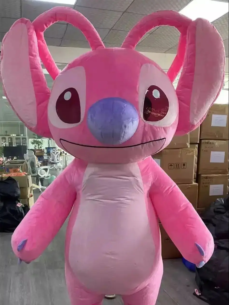 Ogromny Niebieski Kostium Maskotki Lilo i Stich, Nadmuchiwany Strój Kreskówkowy dla Dorosłych, Idealny na Urodziny, Halloween, Reklamę, Prezent — 2
