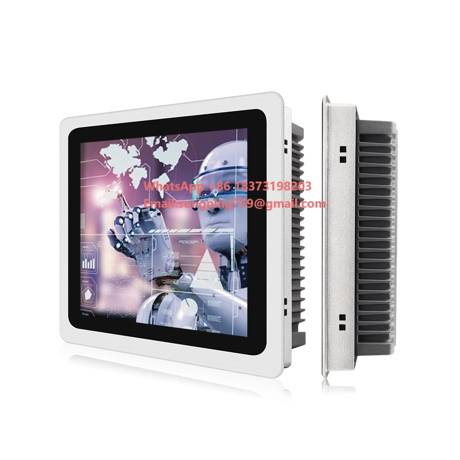 17/19 Inch Capacitive Touch Tempered Glass Touch Panel 8G+128G PC Fully Enclosed Industrial Control Machine All in One Moni tor