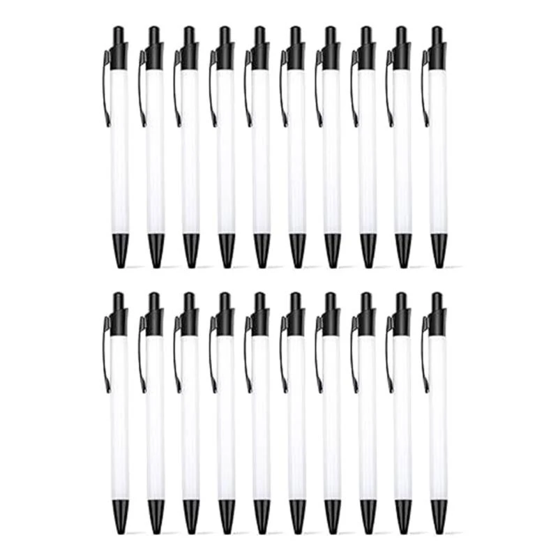 Retractable Ballpoint Pen with Shrink Films, Sublimation Pens Blank Heat Transfer Ballpoint Pen for Full Printing Pens Best Sale