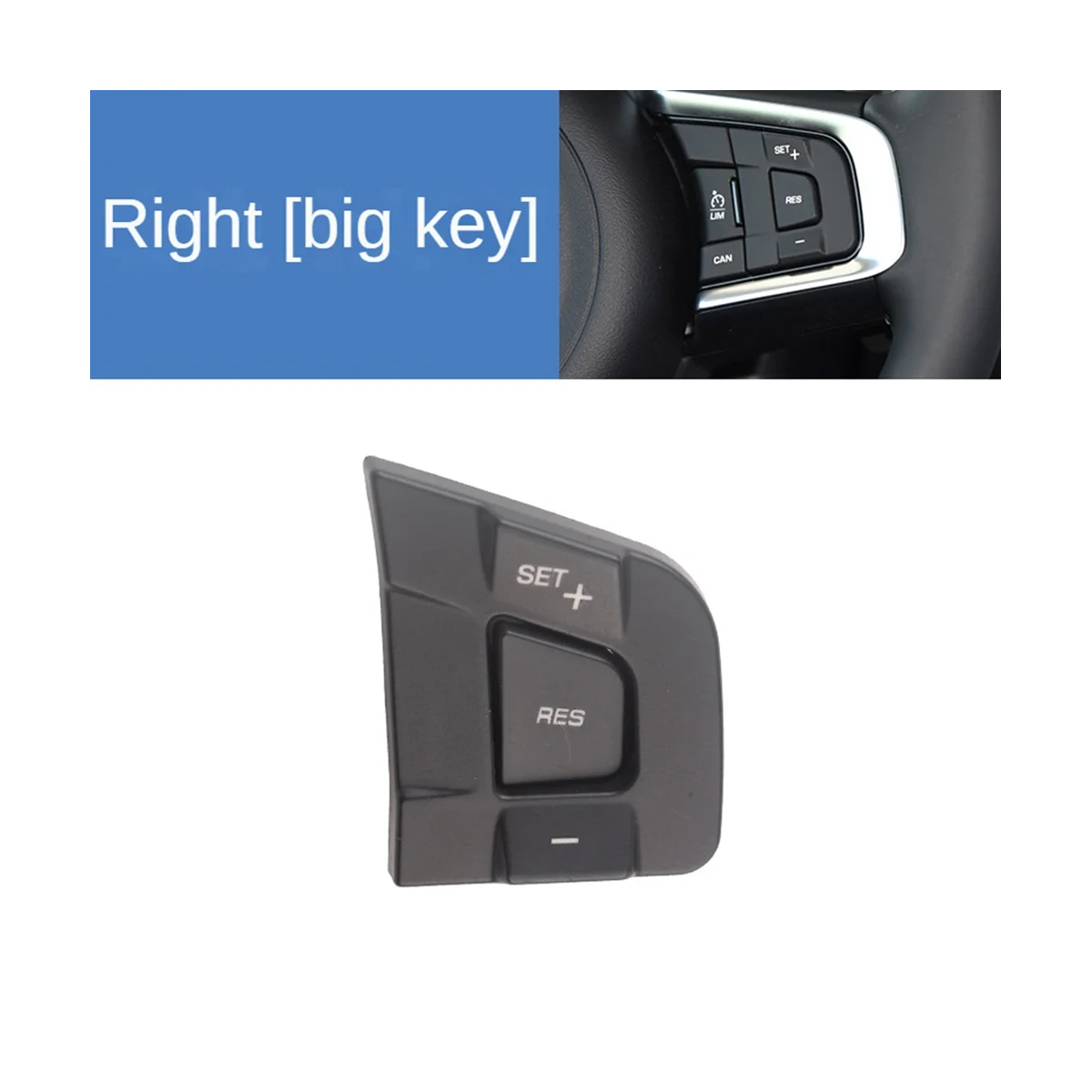 Car Steering Wheel Multi-Function Button Switch Button Cover for Land Rover Discovery Sport Jaguar XE XF(Right)