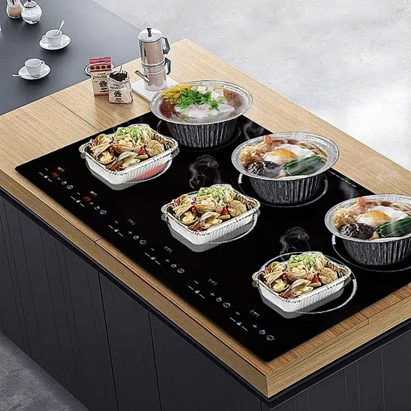 High Power  Electric Cooker Induction Cooker Hob Commercial Four-head Built in Cooking Unit Electric Stove Cooktop.