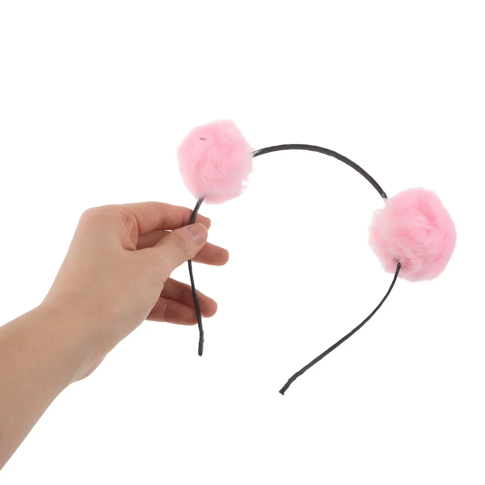 

6Pcs Kids Pompom Ball Headbands Soft Candy Color Padded Hairbands Party Birthday Hair Accessories Girls Little Hair Decoration