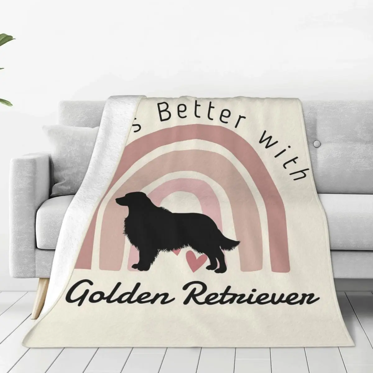 

Life Is Better With My Golden Retriever Dog Blankets Flannel Sofa Throw Blankets For Home Bedroom Office Throws Bedspread Quilt