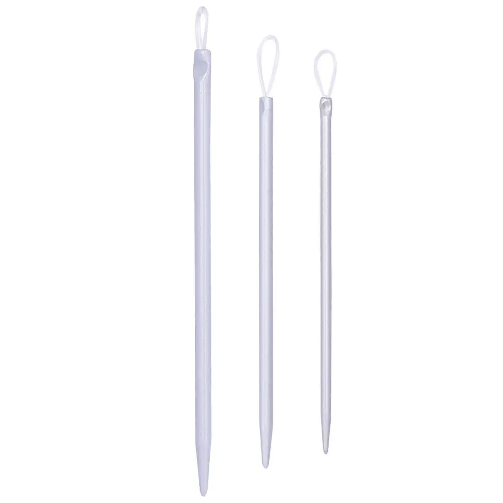 3Pcs Wool Yarn Threader Set Plastic Blunt Needles for Knitting Cross Stitch Embroidery Sewing Threading Tool Easy Grip
