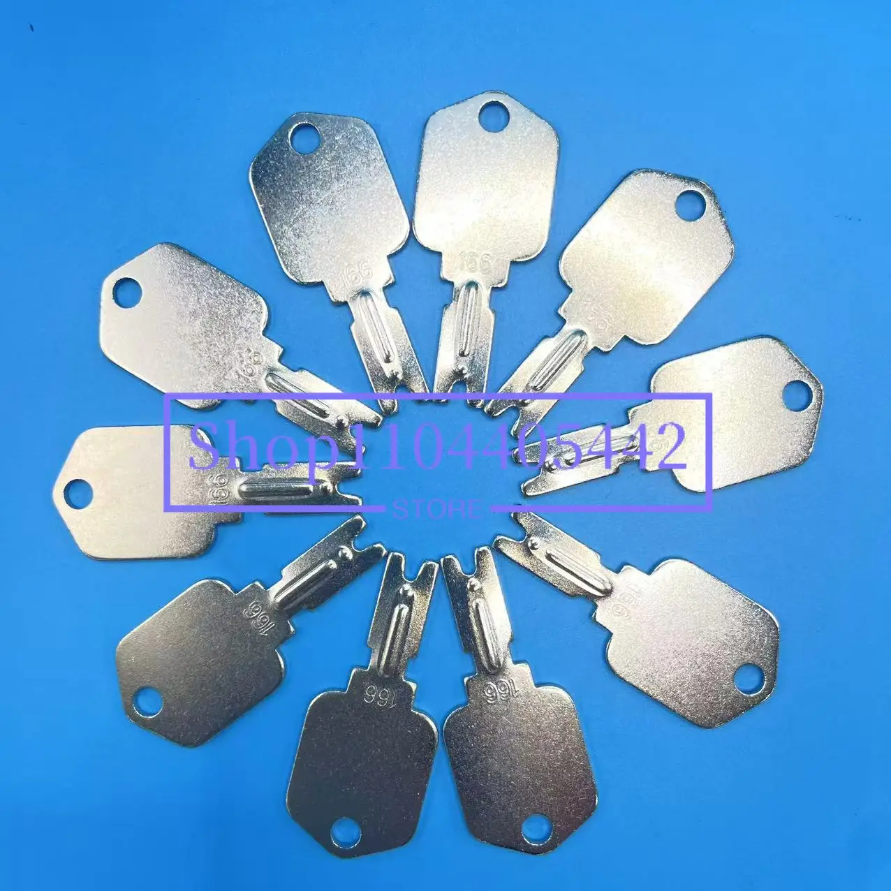 10 Pcs 166 186304 Forklift Key for  7738-4578 91033317 A214062 5133504
