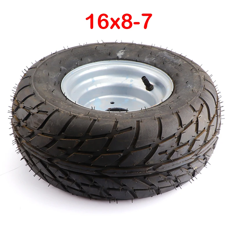 High Quality 16x8-7 Inch Urban Road Tires and Wheels for 125cc 110cc Quad Bike ATV ATV Kart Wheel Parts