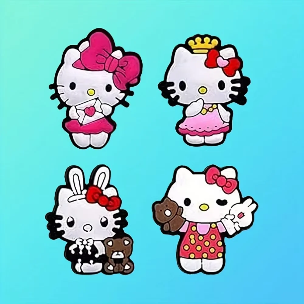 300pcs Mixed random Disney Sanrio Shoe Charm for Clog Sandal Shoe Decoration PVC Accessorie Shoe Buckle For Kids Gift image 2