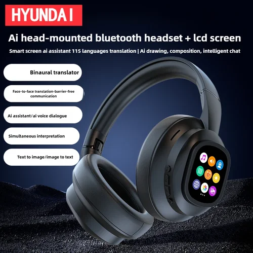 Imagen 2 del producto Nuevo HYUNDAI X1PRO auriculares inalámbricos Bluetooth 6,0, auriculares de traducción AI, más de 100 idiomas, con pantalla LED de Control táctil magnético