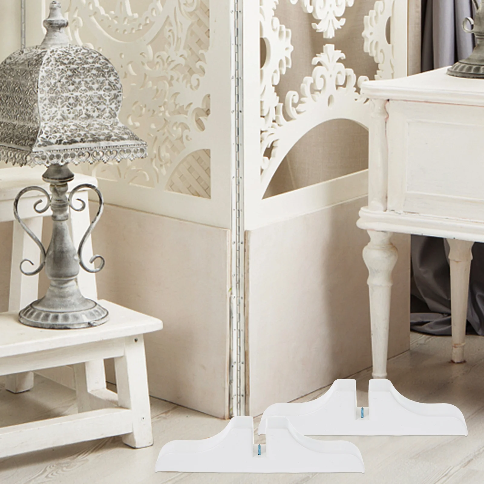 

2 pcs Thickened Divider Stand Base For Room Screen Partition Home Office Privacy Support Brackets Plastic Panel Feet