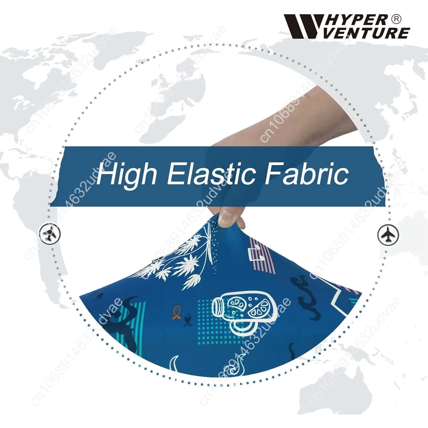 Capa de bagagem lavável – Protetor de mala da moda para bagagem de 27 a 30 polegadas (Hawaii Beach, L)