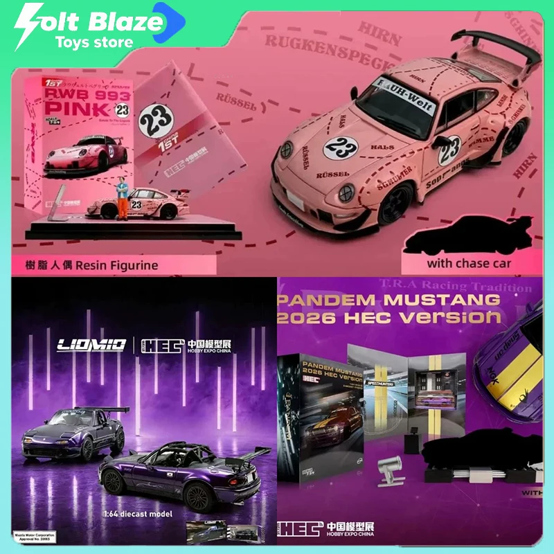 

Коллекционная модель автомобиля HEC Beijing Expo: Porsche, Mustang, Mazda в масштабе 1:64, лимитированная серия, имитация, подарок для мальчика