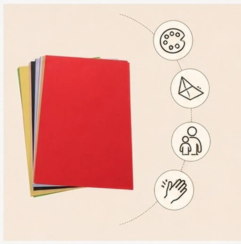 200Pcs Origami Paper Double-Sided Colored Sheets A4 Folding Paper Bulk Pack 20 Colors Crafts Art School Decorations