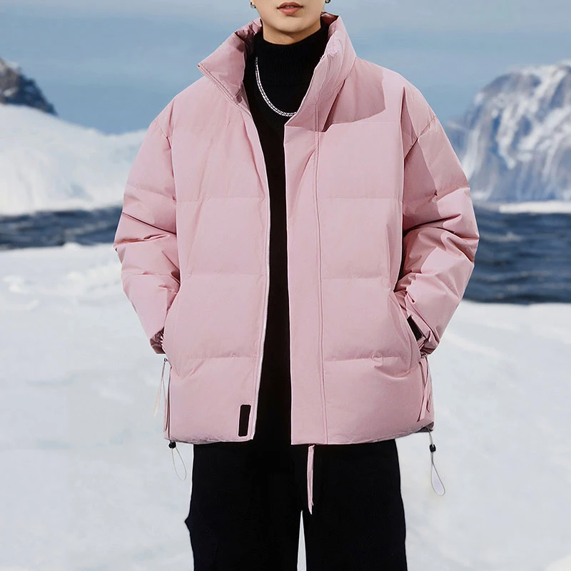 Warm Stand Collar 90% White Duck Down Jackets 2025 Winter Solid Color Puffer Coats Outwear Windproof Thicken Padded Top Clothing