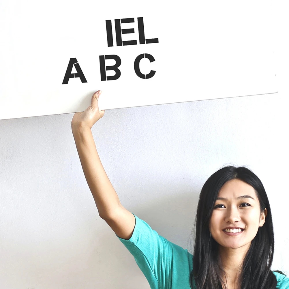 72Pcs 3 Inch Letter Number Stencils Reusable Plastic Alphabet Templates for Painting Graffiti DIY Craft Projects Easy Clean