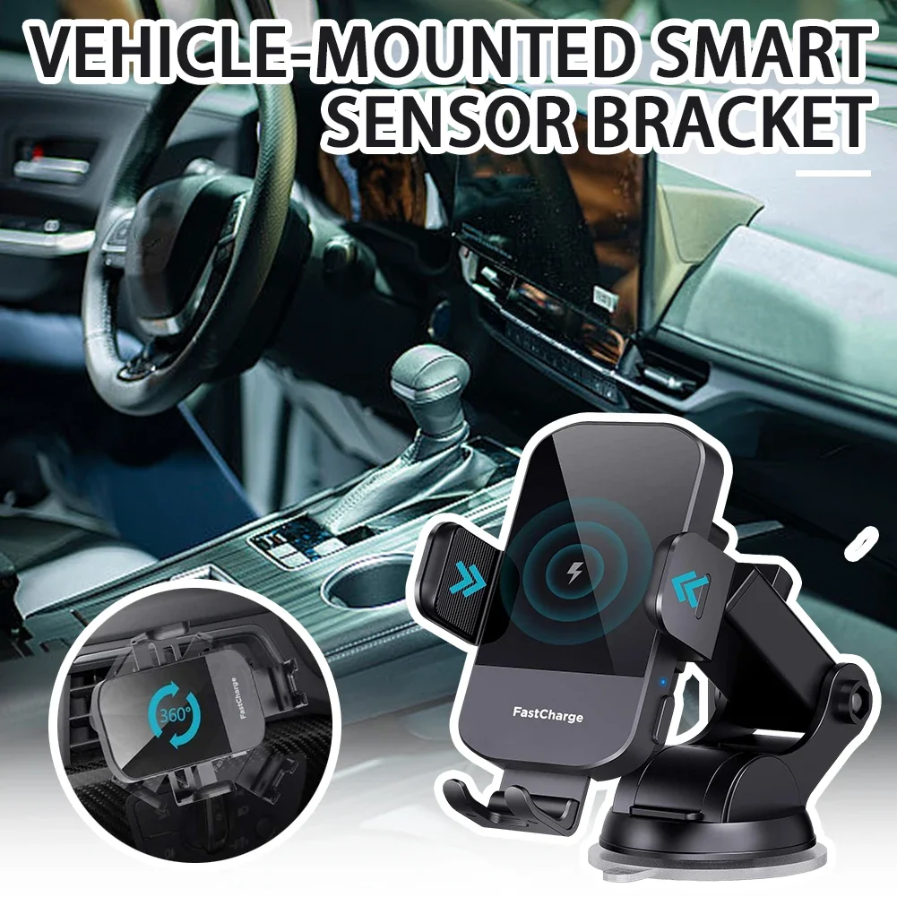 Car Wireless Charging Stand for Windshield Airs Vent Rotatable Navigation Holder for Truck SUV