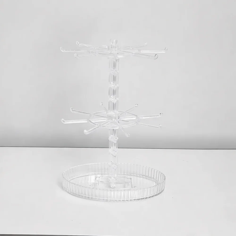 Earring Storage Tower Rotating Jewelry Display Rack For Necklaces Bracelets Desktop Organizer Stand Holder