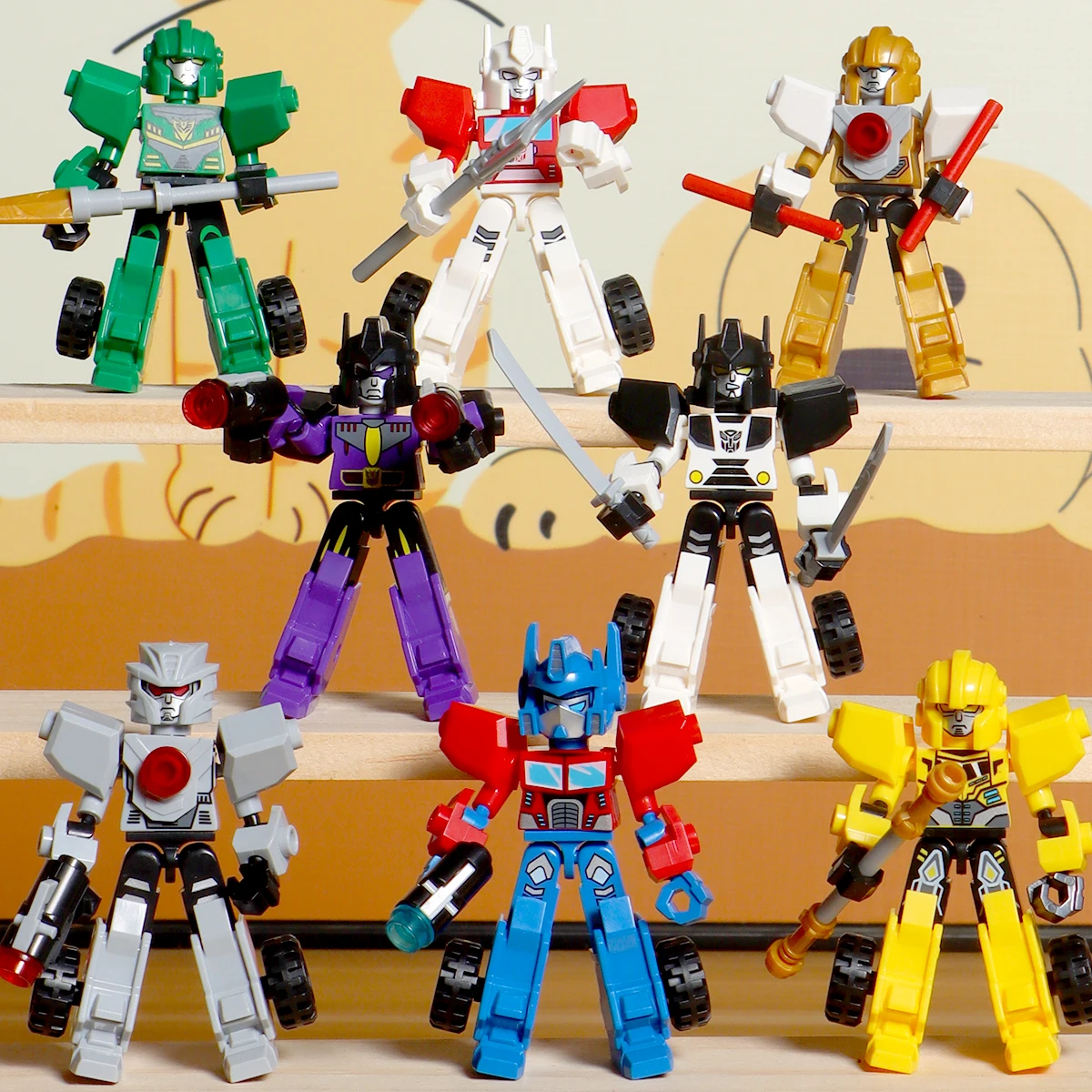 

8 Robot Building Block Set, Buildable Car Airplane and Tank Models, DIY Assembly Toy for Boys, New Year Gift, Christmas Gift