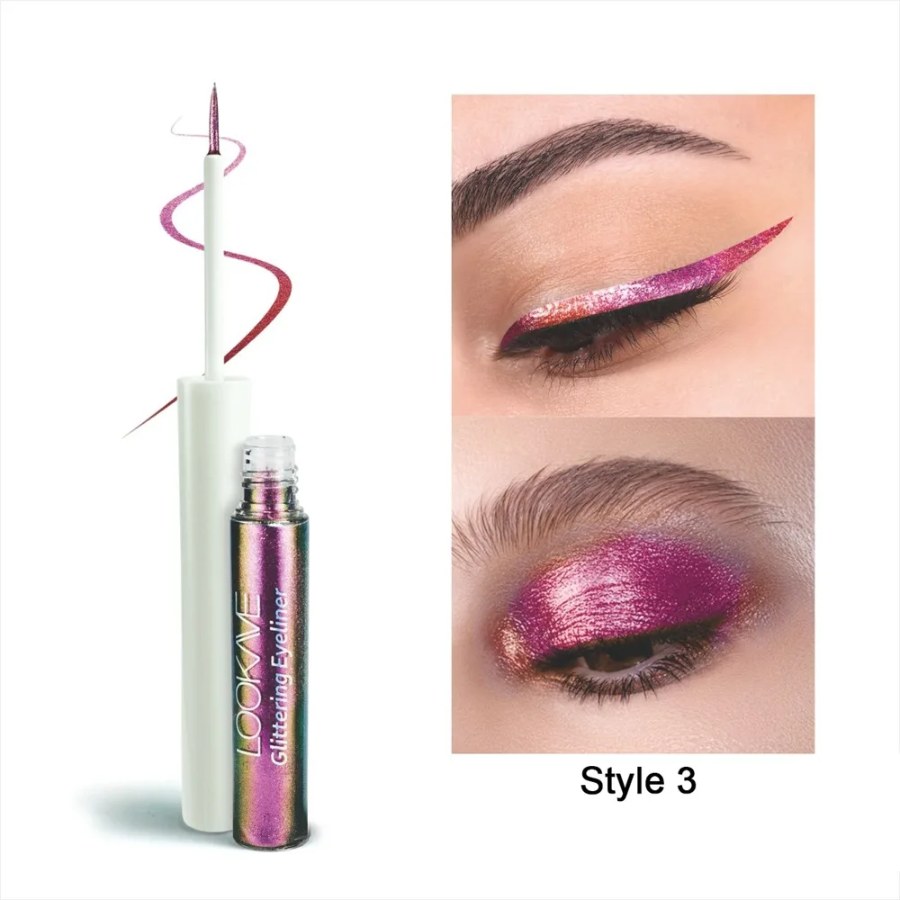 

6 Color Multicolor Eye Liner Colorful Waterproof Polarized Glitter Eye Long Lasting Easy To Dry Metallic Eye Liner