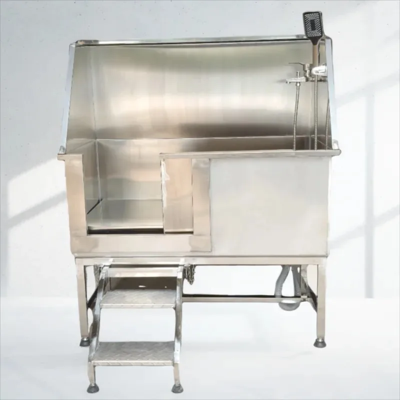 Professional Stainless Steel Dog Grooming Bath Pet Washing Station with Drainage System for Pet Salon Supplies