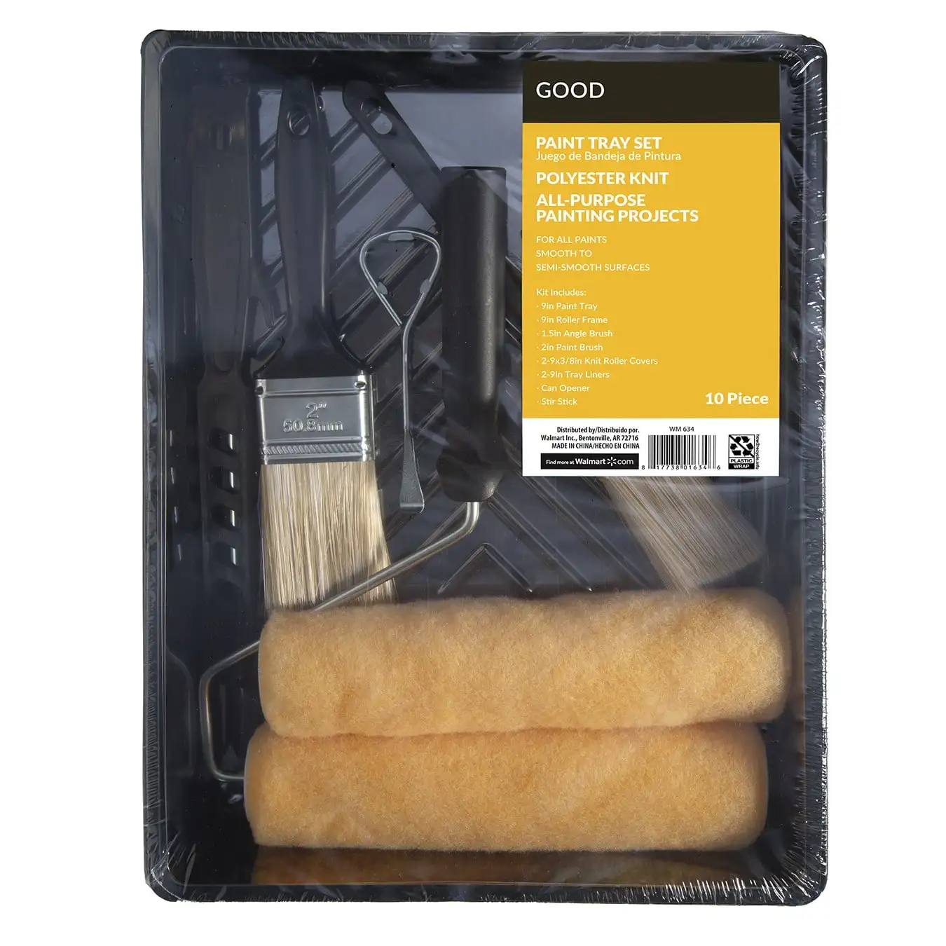 

Good 10-Piece Knit Polyester Paint Tray Kit
