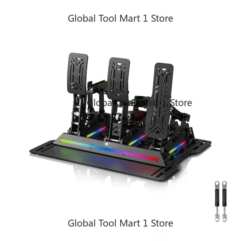 Black-PRO X P3-H3 Racing Simulator Pedals SIMSON-N with LE-D Amb-ient Lighti-ng