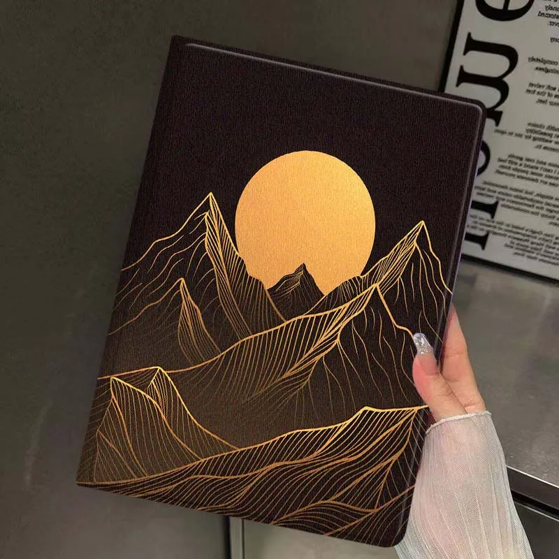 Golden Moon Art For iPad Pro Mini Air 1 2 3 4 5 6 7 10 11 th 8 9 gen 11 M4 M5 Foldable Tablet Case Cover