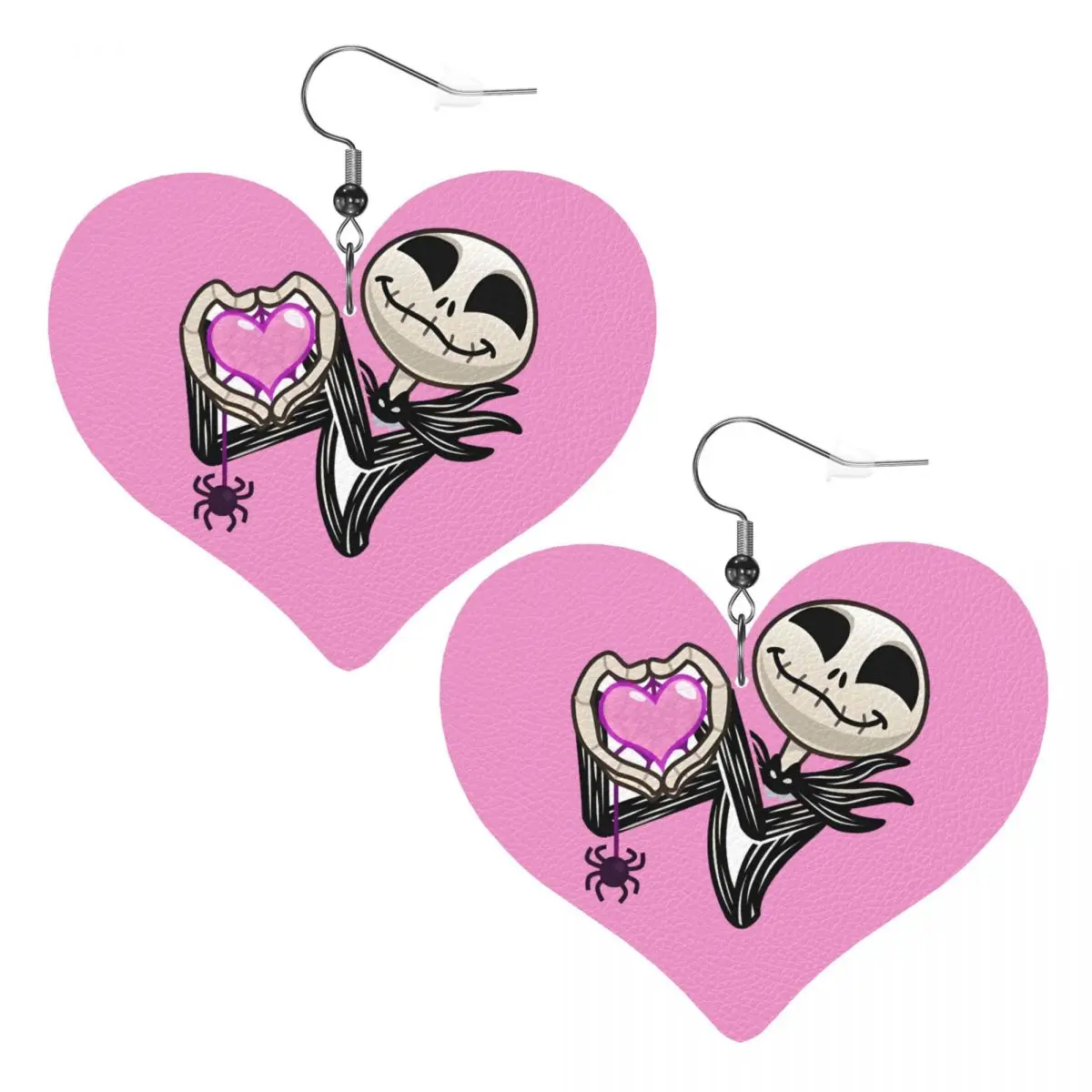 

Кожаные серьги на заказ с Джеком Скеллингтоном для женщин, серьги-капли «Кошмар перед Рождеством», ювелирные аксессуары