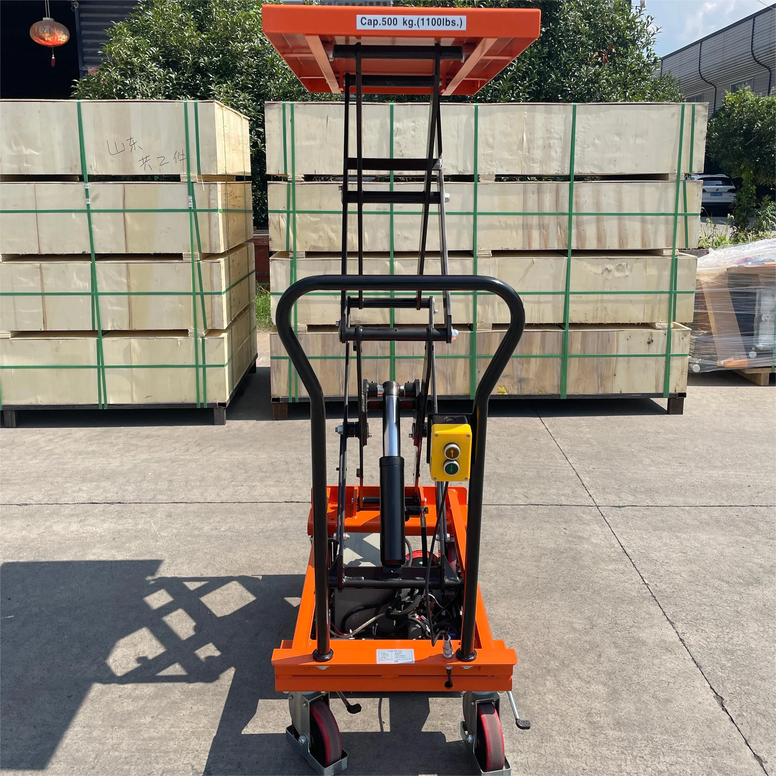 โต๊ะยก JS ความสูงการยก 450 มม.-1600 มม. รับสั่งทำตามความต้องการ ขายส่ง ลิฟท์กรรไกรไฟฟ้าเคลื่อนที่