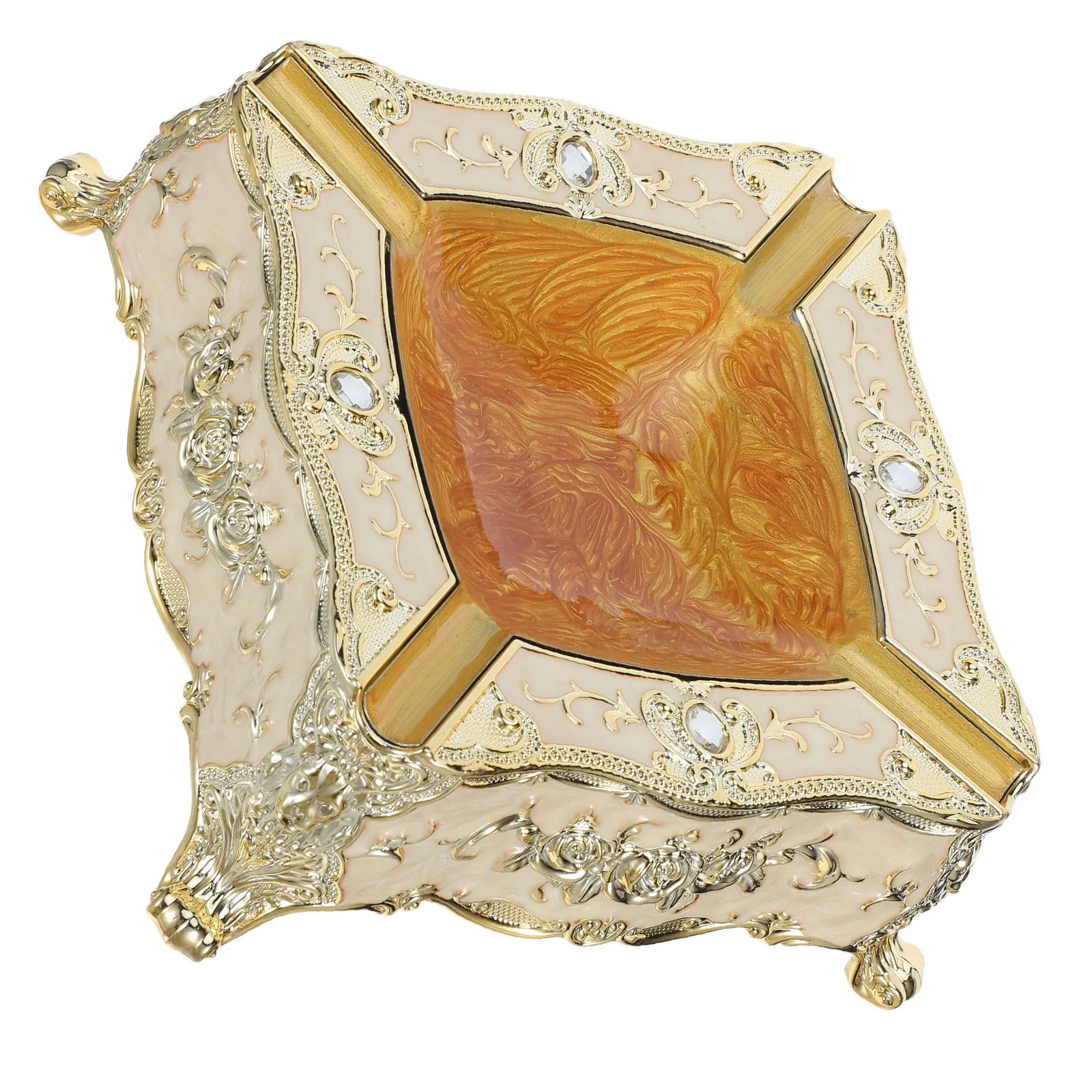 

European Retro Ashtray Looking Trays Indoor Cigarette for Coffee Table Container Decorative