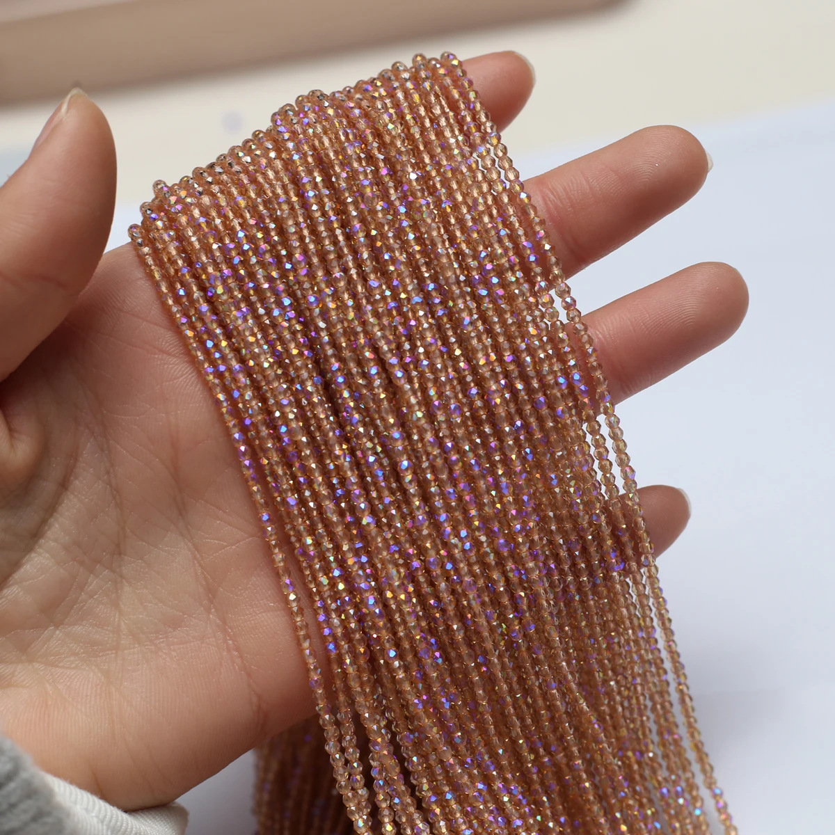 2mm Brown  Natural Semi-Precious Stone Spinel Loose Bead for Women Jewelry Making DIY Women Bracelet Necklace Accessories 38cm