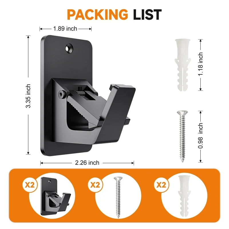 Adhesive No Drill Curtain Rod Brackets Heavy Duty Holders Universal Nail-Free Installation Curtain Rod Hooks for Bathroom Bedroo