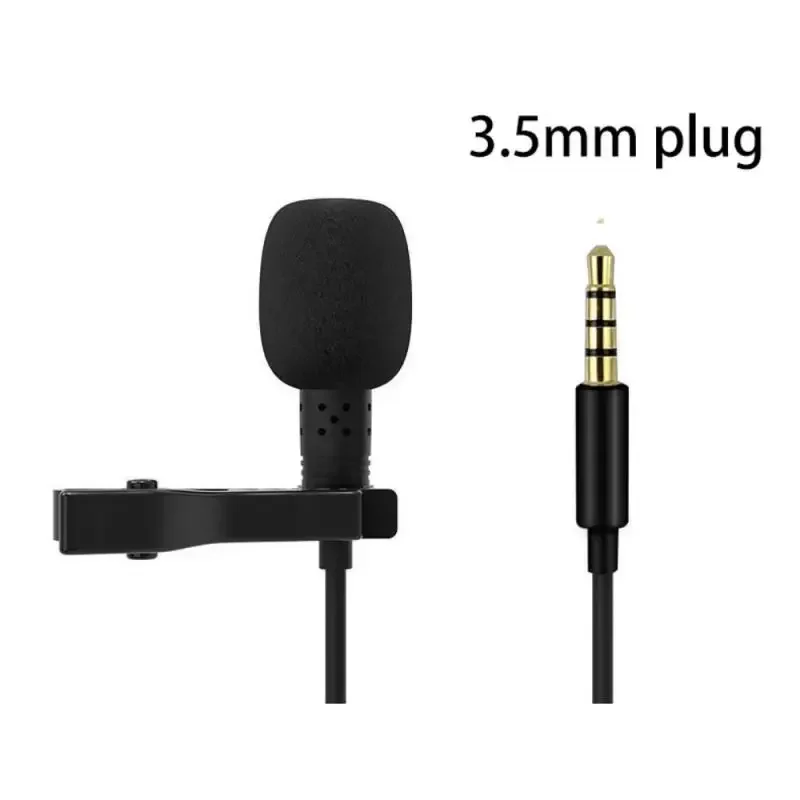 Lavalier التلبيب ميكروفون هيئة التصنيع العسكري عروة للهاتف أندرويد المحمول الخليوي الكمبيوتر السلكية صغيرة التعادل USB مايكرو صغير ميكروفون سيارة صغيرة مايك