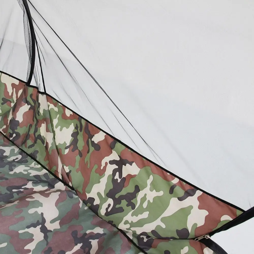 Folding Camo Camping Mosquito Net Tent Mesh Tent with Bottom Outdoor Mosquito Net Single Zipper Portable Mosquito Net Outdoor