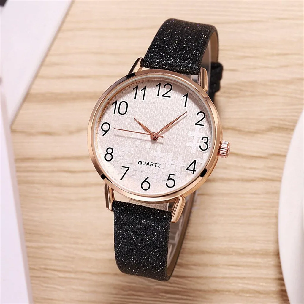 Reloj Retro de esfera redonda para Mujer, relojes de cinturón elegantes informales, moda coreana, diseño Simple, Reloj de cuarzo para Mujer, Reloj de Lujo de Alta Gama