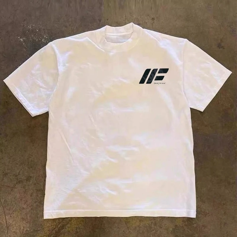 

High-quality cotton-patterned T-shirts for men and women in the summer of 2025 casual and loose couple short-sleeved shirts 0725