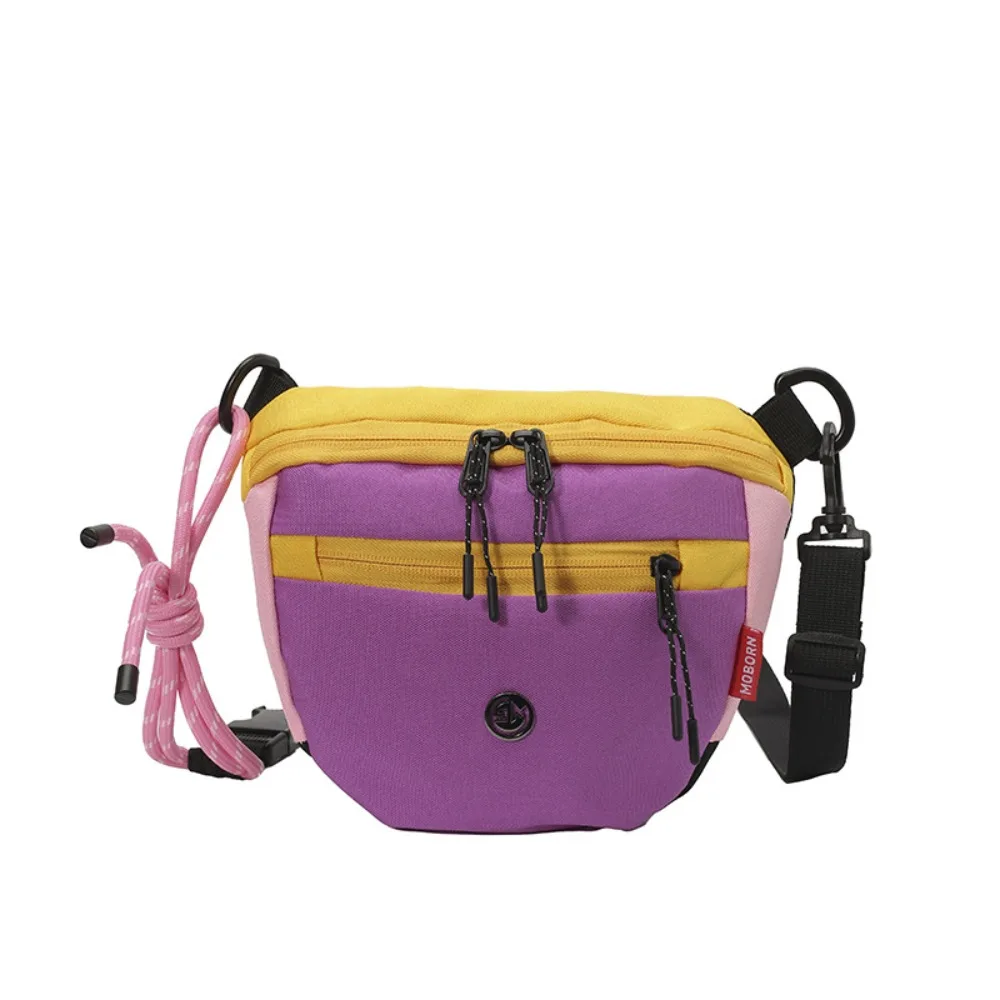 

Korean Style Sports Crossbody Bag Large Capacity Color Contrast Half Moon Bag Waterproof Adjustable Strap Dumpling Shoulder Bag
