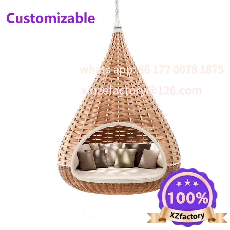 Customizable Outdoor Bird's Nest Bed Garden Chaise Lounge Homestay Swimming Pool Round Leisure Swing