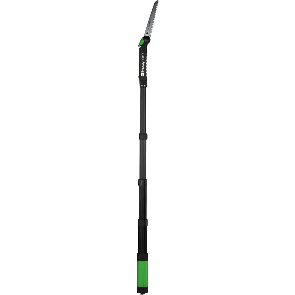 Hooyman Extendable Tree Saw with Compact Design, Detachable Handsaw and Telescoping Pole, No-Slip H-Grip, Impulse Hardened Teeth