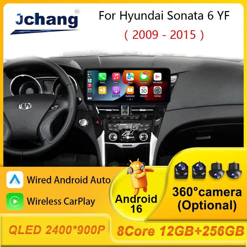 Wireless CarPlay Android Auto Multimedia Display Screen for Hyundai Sonata 6 YF 2009 - 2015 Car Radio WiFi 4G Multimedia Player